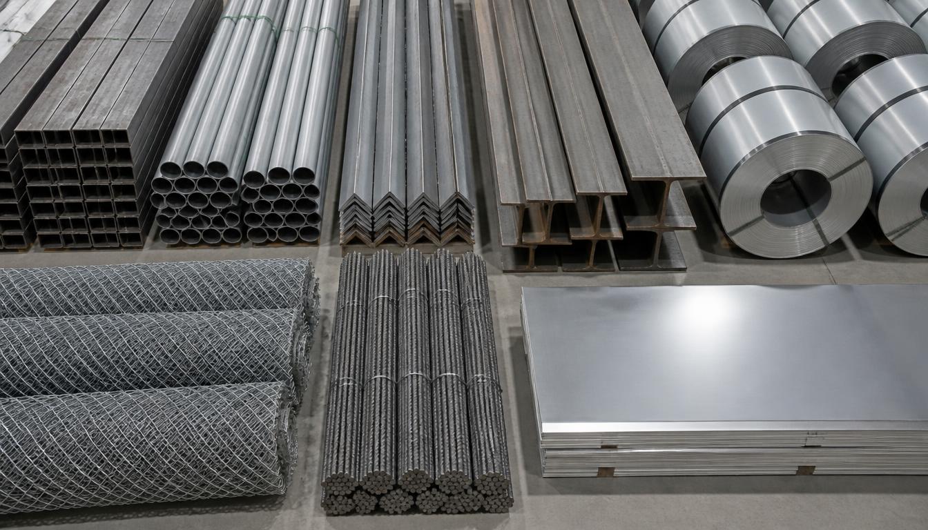 Tổng hợp các loại thép: thép hộp, thép ống, thép V, tôn cuộn, lưới B40, sắt thép tại Thành Trung